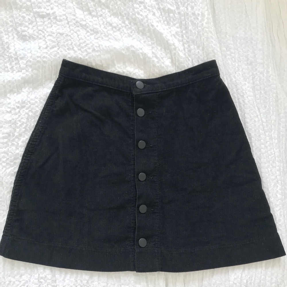 Black corduroy American Apparel skirt